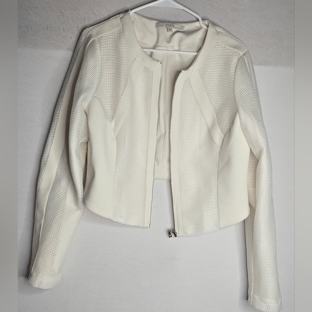 Lightweight White Mesh Guess Jacket Size  Extra Large